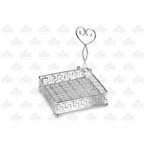 Decorative Silver Tissue Holder for Kitchen, Dining Table, Office, Restaurants Tissue Organizer|Napkin Holder - Image 2