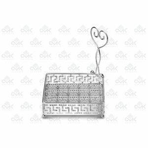 Decorative Silver Tissue Holder for Kitchen, Dining Table, Office, Restaurants Tissue Organizer|Napkin Holder - Image 3