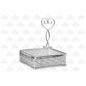 Decorative Silver Tissue Holder for Kitchen, Dining Table, Office, Restaurants Tissue Organizer|Napkin Holder - Image 1