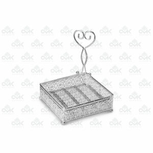 Decorative Silver Tissue Holder for Kitchen, Dining Table, Office, Restaurants Tissue Organizer|Napkin Holder - Image 2