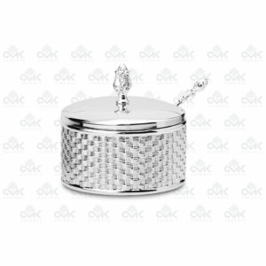 Round Multi Utility Container With Spoon and Lid - Image 1
